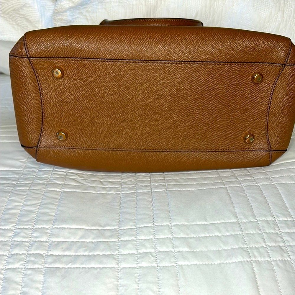 Coach Margot Carryall Crossbody Bag Pebbled Leather Brown Tote Satchel / Strap - Picture 16 of 17